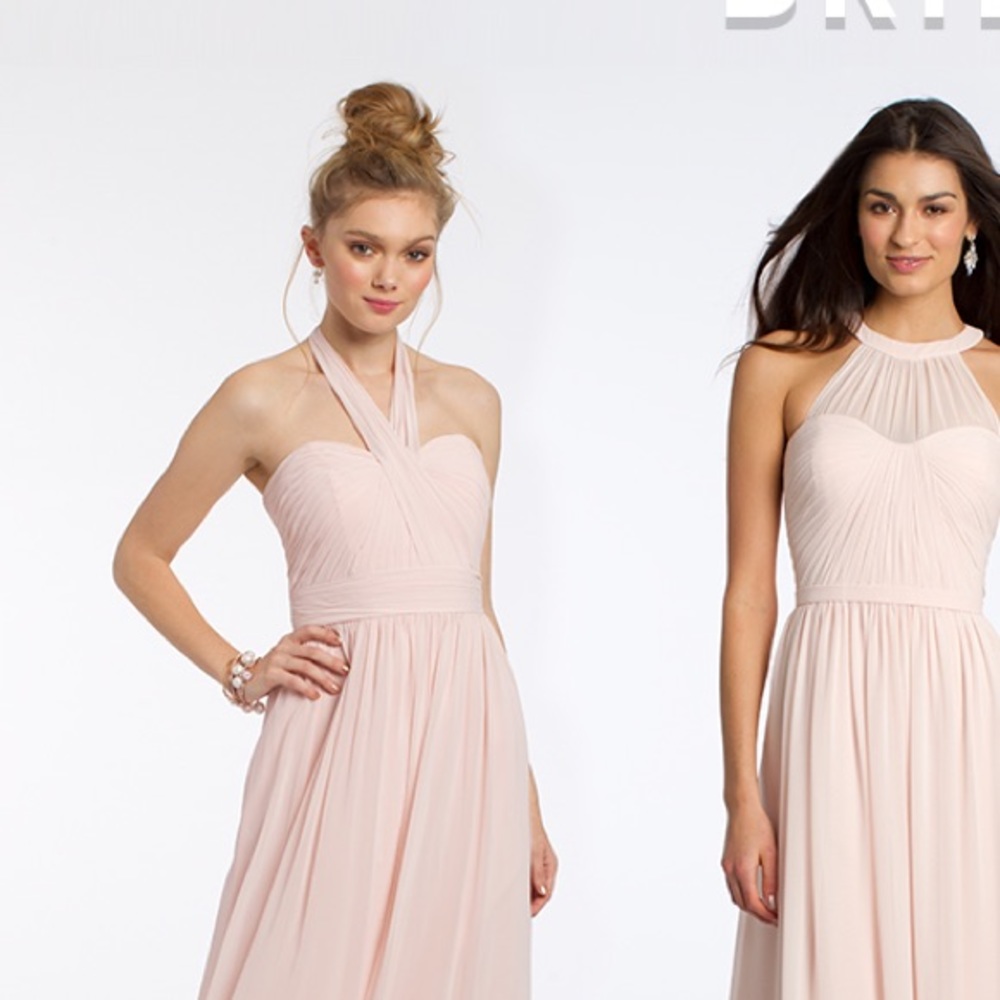 Camille La Vie size 6 Petite dress baby pink blush bridesmaid wedding